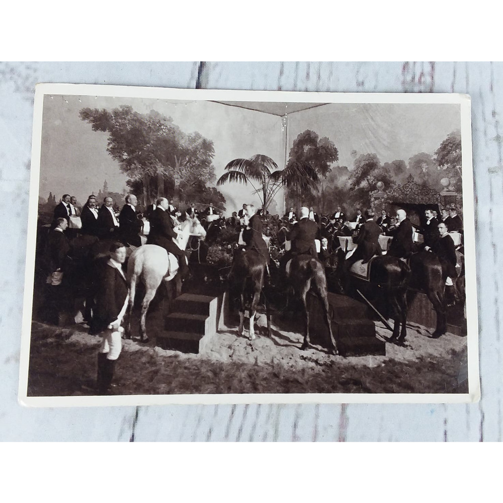Horseback Dinner at Sherry's Restaurant New York Postcard 1903 Byron Collection